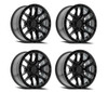 Set 4 20" Arena Battle Glossy Black 20x9 Wheels 6x135 20mm Truck Suv Rims