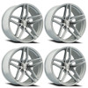 Set 4 19" Select Shadow Gloss Silver Brushed 19x9.5 Wheels 5x120  35mm Rims