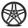 20" Select Shadow Glossy Black Brushed DDT Face Clear 20x9 Wheel 5x4.5 20mm Rim