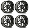 Set 4 22" Select Syndicate Satin Black 22x9 Wheels 5x120 20mm Rims