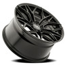 Set 4 20" Select Syndicate Satin Black 20x9 Wheels 5x4.5 (5x114.3)  20mm Rims