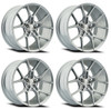 Set 4 20" Select Alpine Gloss Silver Brushed 20x9 Wheels 5x4.5 38mm Rims