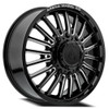 22" Arena Dually Thunder Front Gloss Black Milled 22x8.25 Wheel 10x225 105mm Rim
