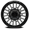 22" Arena Dually Thunder Front Gloss Black Milled 22x8.25 Wheel 10x225 105mm Rim