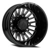 22" Arena Dually Thunder Rear Gloss Black Milled 22x8.25 Wheel 10x225 -202mm Rim