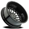 22" Arena Dually Thunder Rear Gloss Black Milled 22x8.25 Wheel 10x225 -202mm Rim