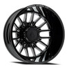 22" Arena Dually Thunder Rear Gloss Black Milled 22x8.25 Wheel 8x210 -220mm Rim