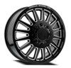 22" Arena Dually Rival Front Gloss Black Milled 22x8.25 Wheel 8x200 105mm Rim