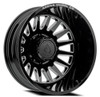 22" Arena Dually Rival Rear Gloss Black Milled 22x8.25 Wheel 8x210 -220mm Rim