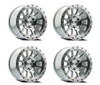 Set 4 20" Arena Ammo 20x9 6x135 0mm Bright Machine Zinc Bolts Wheels Truck Rims