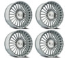 Set 4 20" Select Bristol Gloss Silver Machined 20x9 Wheels 5x4.5 38mm Rims
