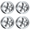 Set 4 15" Vision 141 Legend 5 Chrome 15x7 Wheels 5x4.75 (5x120.65) -7mm Rims