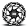 XD XD860 Onslaught 20x9 8x6.5 Gloss Black Milled Wheel 20" 0mm Rim