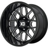 XD XD849 Grenade 2 22x12 6x5.5 Gloss Black Milled Wheel 22" -44mm Rim