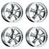Set 4 15" Vision 141 Legend 5 Chrome 15x7 Wheels 5x4.5 (5x114.3) -7mm Rims