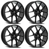 Set 4 20" Select Alpine Satin Black 20x9 Wheels 5x120 38mm Rims