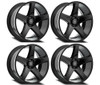 Set 4 24" Select Spectrum Glossy Black 24x10 Wheels 6x5.5 (6x139.7) 19mm Rims