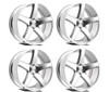Set 4 22" Select Spectrum Gloss Silver Machined 22x10 Wheels 6x135 30mm Rims