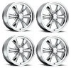 Set 4 17" Vision 141 Legend 6 Chrome 17x8 Wheels 6x5.5 (6x139.7) 0mm Rims