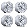 Set 4 17" Fuel D883 Covert Silver Machined Face 17x9 Wheels 6x5.5 1mm Truck Rims