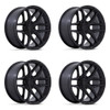 Set 4 24" Fuel Flux FC854 Blackout 24x10 Wheels 6x135 0mm Offroad Truck SUV Rims