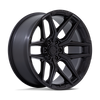 Set 4 24" Fuel Flux FC854 Blackout 24x10 Wheels 6x135 0mm Offroad Truck SUV Rims