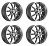 Set 4 20" Vision Muscle 143 Torque Gunmetal Machined Lip 20x9.5 5x4.75 Rims 12mm