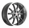 Set 4 20" Vision Muscle 143 Torque Gunmetal Machined Lip 20x9.5 5x4.75 Rims 12mm