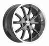 Set 4 15" Vision Muscle 143 Torque Gunmetal Machined Lip 15x8 5x4.75 Rims -19mm