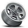 17" Vision Muscle 148 Shift Satin Grey Machined Face Lip Wheel 17x8 6x5.5 0mm