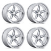Set 4 18" American Racing Vintage VN514 Groove Chrome 18x10 Wheels 5x5 0mm Rims