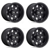 Set 4 16" American Racing AR172 Baja Satin Black 16x8 Wheels 8x6.5 -6mm Rims
