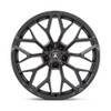 Set 4 22" Asanti Black AB039 Mogul 5 Satin Black 22x9 Wheels 5x120 27mm Rims