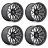 Set 4 20" Asanti Black AB039 Mogul 5 Satin Black 20x9 Wheels 5x112 45mm Rims