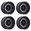 Set 4 20" Black Rhino BR025 Rival Matte Black Gloss Blk-Lip 20x9 6x135 1mm Rims Offroad Truck SUV Wheels