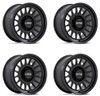 Set 4 18" KMC KM447 IMPACT FORGED MONOBLOCK Satin Black 18x9 Wheels 6x5.5 18mm