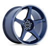 Set 4 18" Motegi MR159 Battle V Obsidian Blue Mach Lip Stripe 18x9.5 5x120 0mm Rims