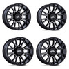 Set 4 22" Moto Metal MO810 Legacy 22x9 8x180 1mm Gloss Black Machined Truck Rims Offroad Wheels