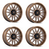Set 4 18" MSA Offroad Wheels M55 Commander UTV Bronze Milled 18x7 5x4.5 10mm