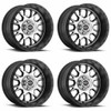 Set 4 15" Vision ATV GV8 Black Machined Face Wheels 15x6 4x156 Rims 38mm