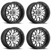 Set 4 15" Vision ATV GV8 Black Machined Face Wheels 15x6 4x156 Rims 38mm