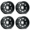 Set 4 16" Vision HD 85H Soft 8 Gloss Black Wheels 16x7 6x5.5 (6x139.7) Rims 0mm