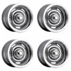 Set 4 15" Vision 55 Rally Silver 15x10 Wheels 5x4.5 (5x114.3) -32mm Rims