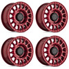 Set 4 Black Rhino Powersports Sandstorm Utv 15x7 4x137 Candy Red Wheels 15" 36mm