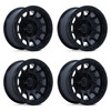 Set 4 18" Fuel FC884 Fortress Black Gloss Black Lip 18x9 Wheels 6x5.5 20mm Rims