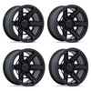 Set 4 20" Fuel FC892 Gambit Matte Black 20x10 Wheels 6x135 -18mm Offroad Rims