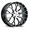 Set 4 Petrol P2B 16x7 5x100 Gloss Black W/ Machined Face Wheels 16" 40mm Rims