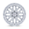 Set 4 20" Fuel FC890 Rail Gloss Silver Machined Face 20x9 Wheels 6x5.5 1mm Rims