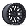 Set 4 17" Fuel FC890 Rail Matte Black Gloss Black Lip 17x9 Wheels 5x5 -12mm Rims