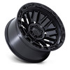 Set 4 17" Fuel FC890 Rail Matte Black Gloss Black Lip 17x9 Wheels 5x5 -12mm Rims